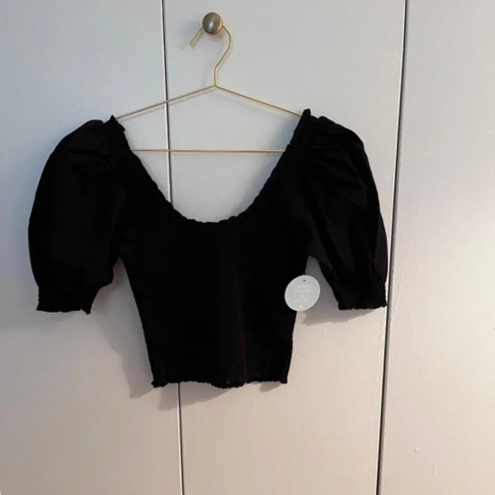 The Aiko Nap Top | Black Cotton | S - Picture 4 of 5